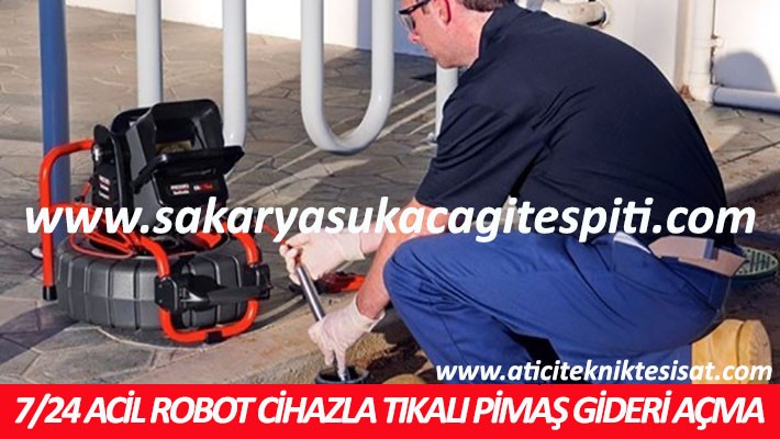 Robot Cihazla Tıkalı Pimaş Gideri Açma